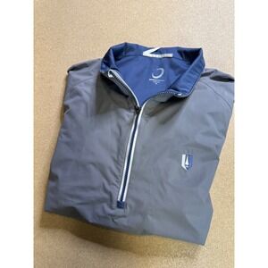Zero Restriction Mens Pullover Windbreaker Jacket XXL Gray Blue Half Zip $120
